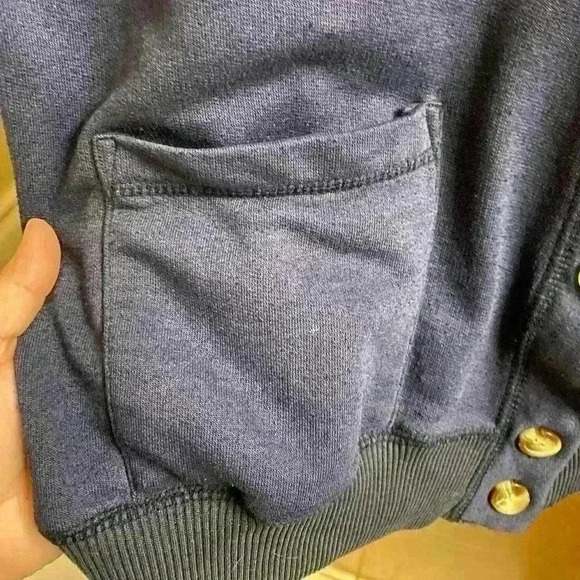 Vintage Outback Red Cardigan Men's Large Sweater Long Sleeves Button-up Navy - Picture 8 of 10